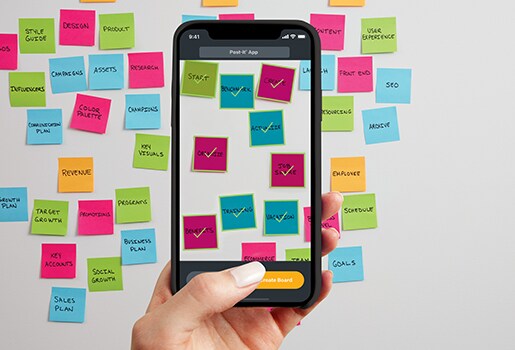 Ahorre tiempo con el aplicativo de Post-it.
